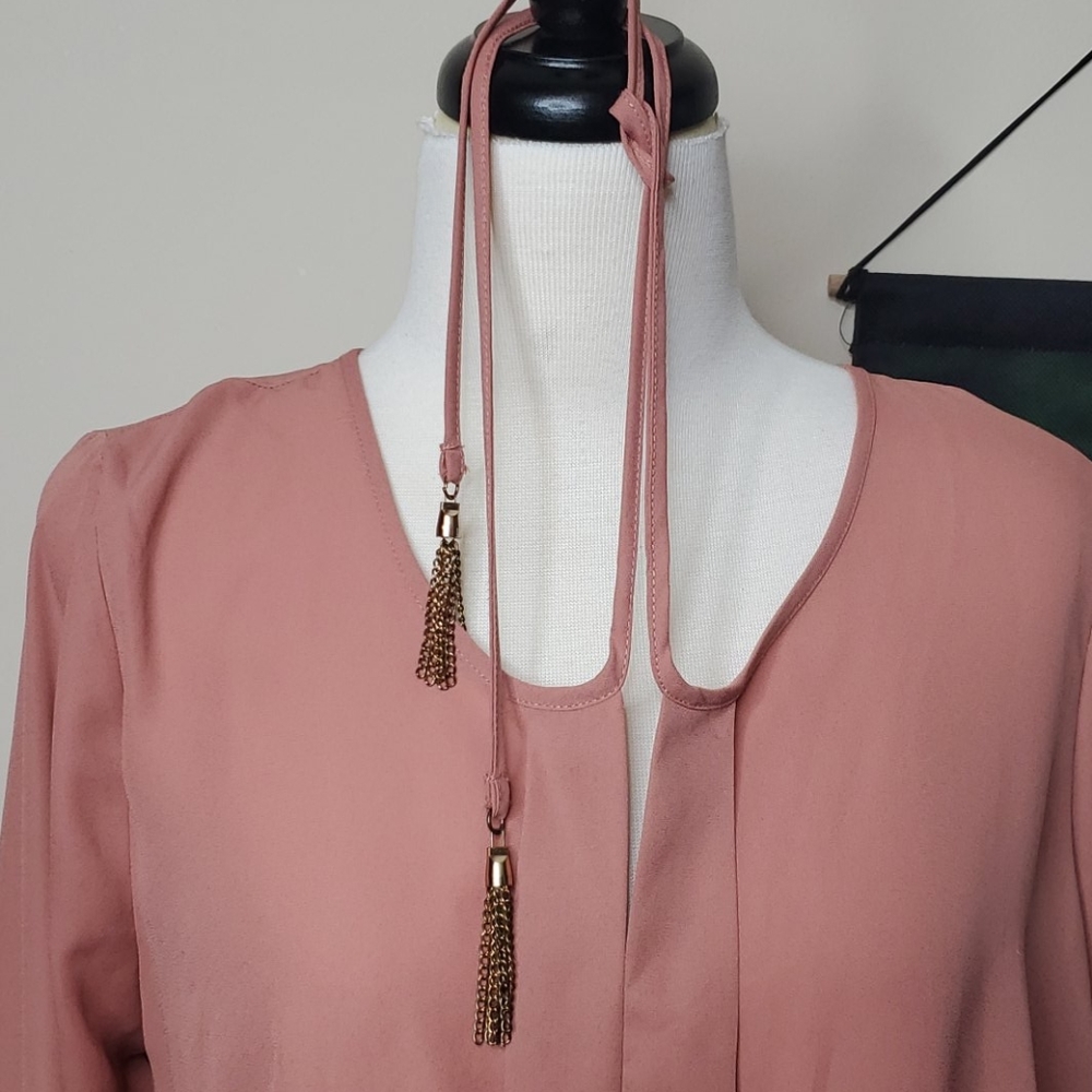 Sweet Wanderer Tie Neck Top - Picture 2 of 6